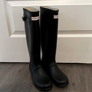 Hunter boots original tall size 8 black